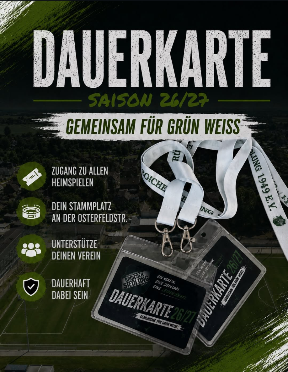 🎟️ Dauerkarte 2026/27 – Gemeinsam für Grün-Weiß! 🎟️